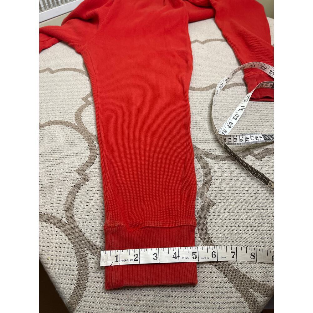 Everlane Waffle Knit Henley One Piece Lounge Pajama Jumpsuit in Currant, Size XL - Picture 11 of 12